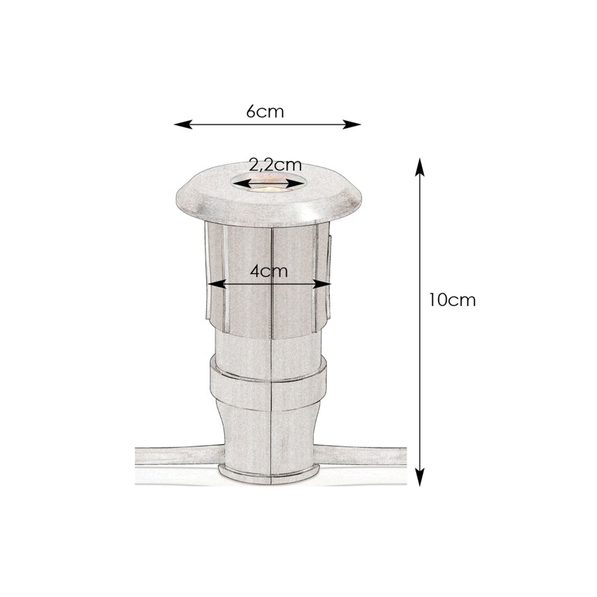 Markslöjd 107717 - LED spoljašnje ugradno svetlo GARDEN24 LED/3W/24V IP44 crna/mat hrom
