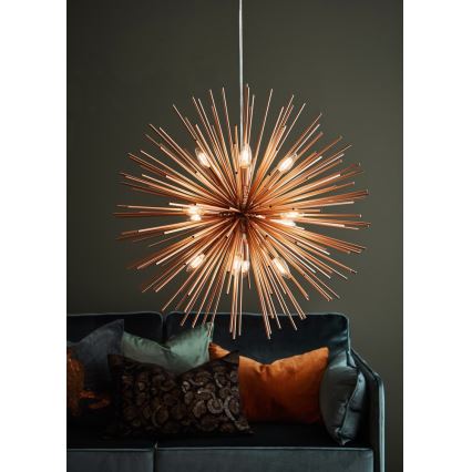 Markslöjd 107752 - Luster na sajli SOLEIL 12xE14/20W/260V roze zlato