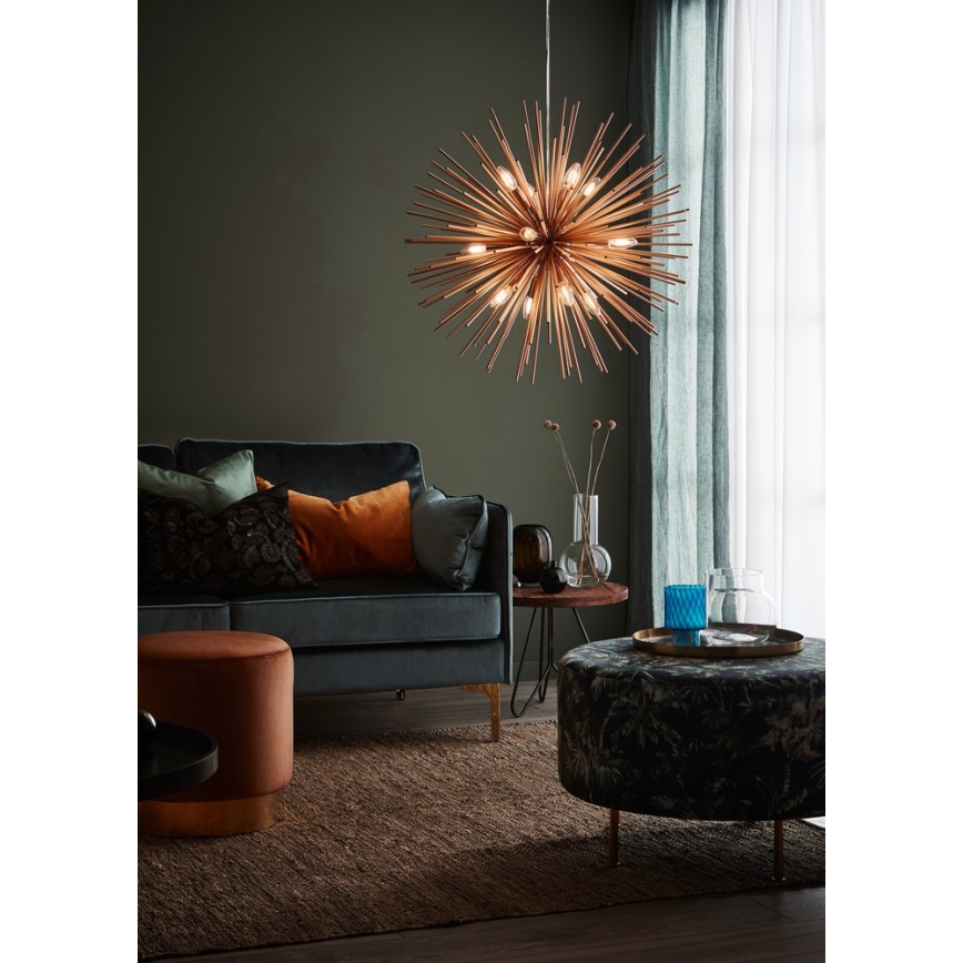 Markslöjd 107752 - Luster na sajli SOLEIL 12xE14/20W/260V roze zlato