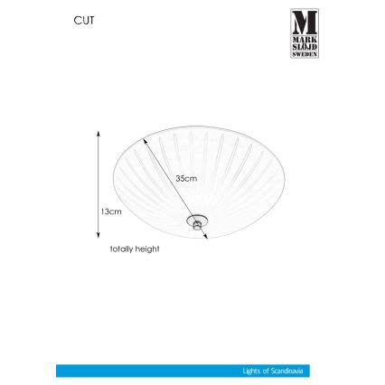 Markslöjd 107758 - Stropno svetlo CUT 2xE14/40W/230V prečnik 35 cm