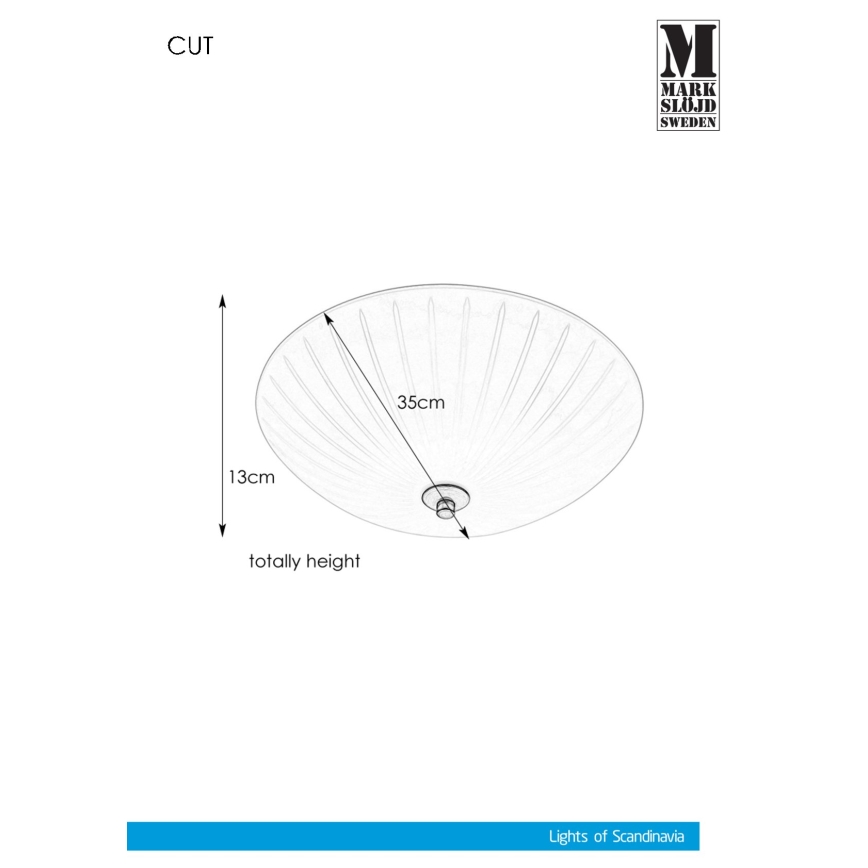 Markslöjd 107758 - Stropno svetlo CUT 2xE14/40W/230V prečnik 35 cm