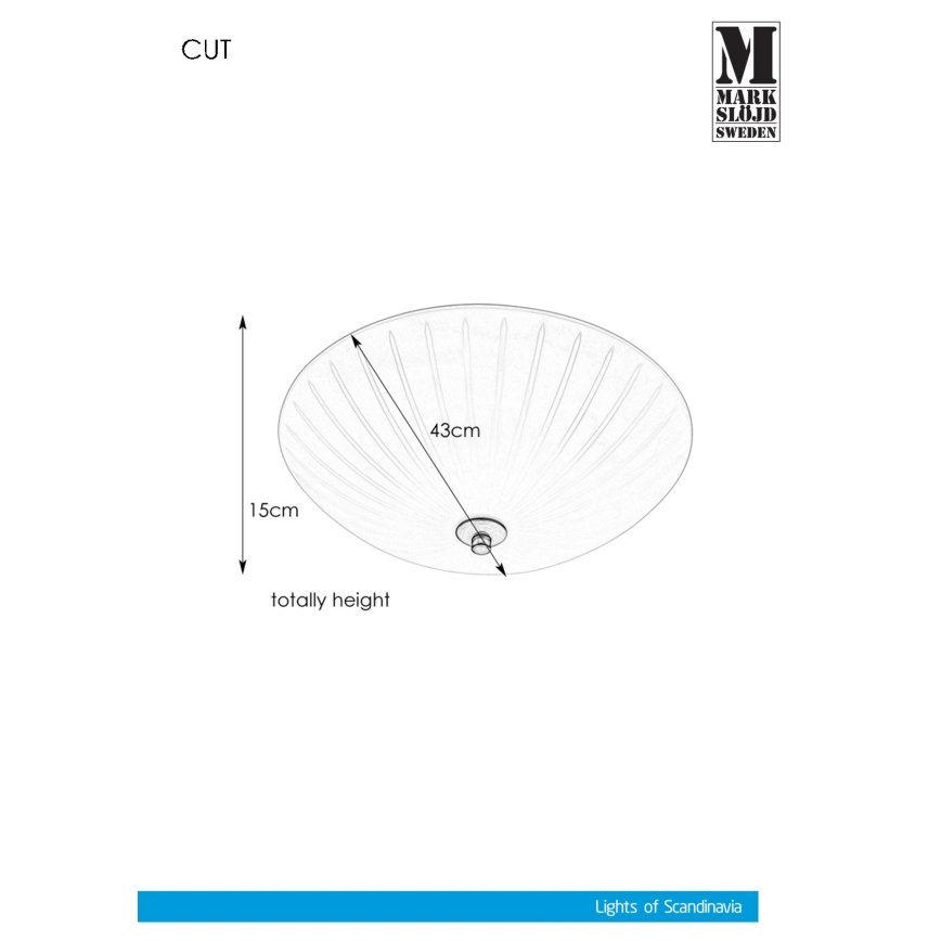 Markslöjd 107759 - Plafonsko svetlo CUT 3xE14/40W/230V Ø 43 cm