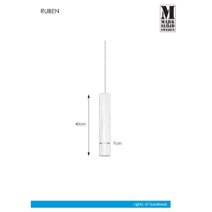 Markslöjd 107880 - Luster na utičnicu RUBEN 1xGU10/35W/230V
