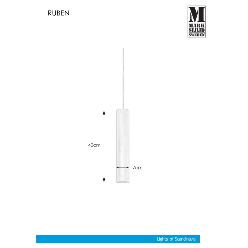 Markslöjd 107880 - Luster na utičnicu RUBEN 1xGU10/35W/230V