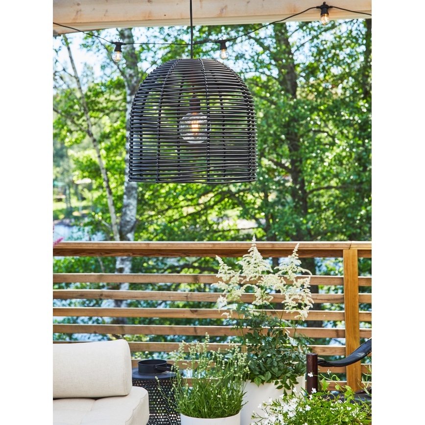Markslöjd 107990 - LED spoljašnje viseće svetlo GARDEN24 LED/2,86W/24V IP44 ratan/crna