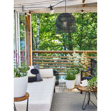 Markslöjd 107990 - LED spoljašnje viseće svetlo GARDEN24 LED/2,86W/24V IP44 ratan/crna