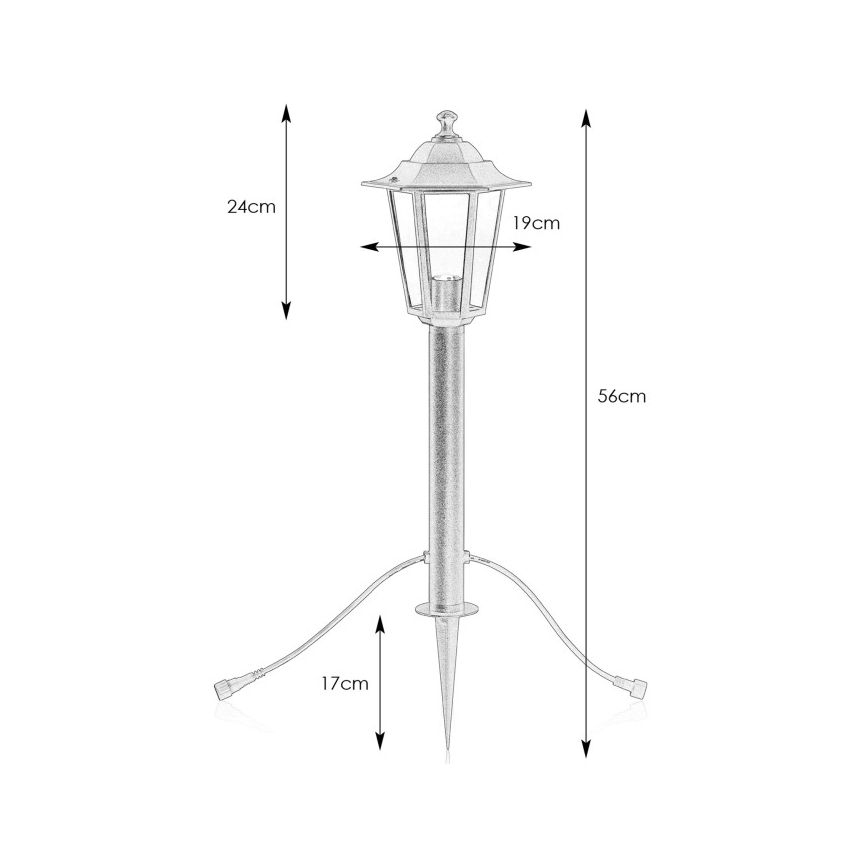 Markslöjd 107991 - Spoljašnja LED lampa GARDEN24 LED/3W/24V 39 cm IP44 crna