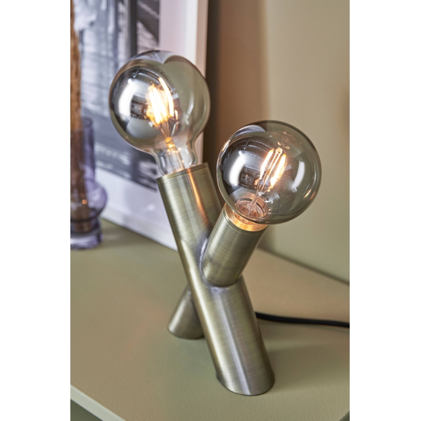 Markslöjd 108053 - Stona lampa SIMUL 1xE27/40W + 1xE14/40W/230V zlatna
