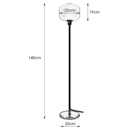 Markslöjd 108054 - Podna lampa SOBER 1xE27/40W/230V mesing