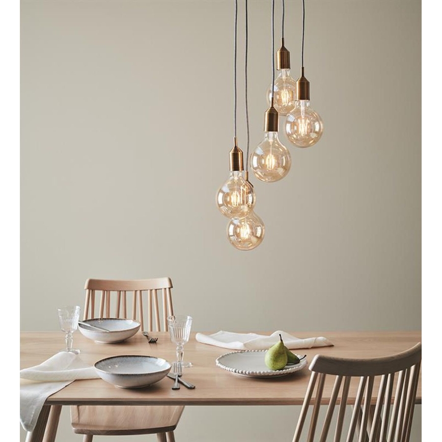 Markslöjd 108100 - Luster na sajli BRONX 5xE27/60W/230V bronzan