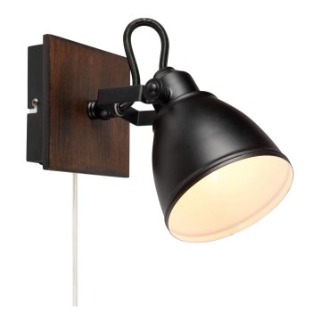 Markslöjd 108211 - Zidno spot svetlo NATIVE 1xE14/18W/230V crna/smeđa