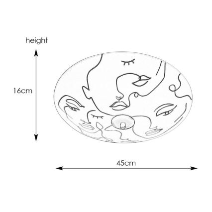 Markslöjd 108459 - Plafonska lampa MESSY 3xE14/40W/230V prečnik 43 cm