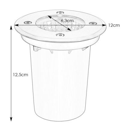 Markslöjd 108536 - LED spoljašnja ugradna svetiljka GARDEN24 LED/6,2W/24V IP44 mat hrom