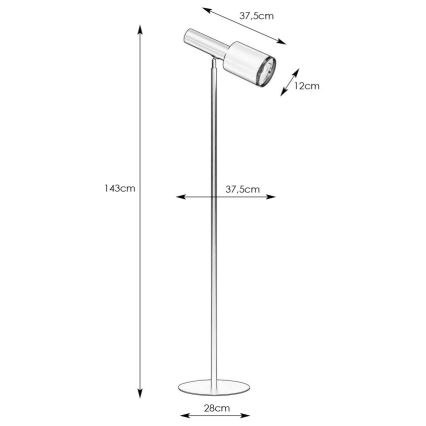 Markslöjd 108542 - Stojeća lampa OZZY 1xE27/40W/230V crna