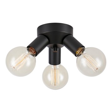 Markslöjd 108549 - Plafonsko svetlo MAZZO 3xE27/40W/230V crna