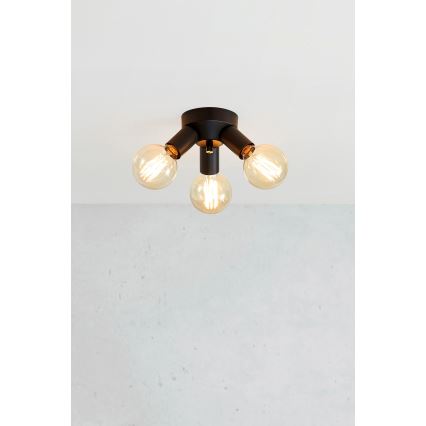 Markslöjd 108549 - Plafonsko svetlo MAZZO 3xE27/40W/230V crna