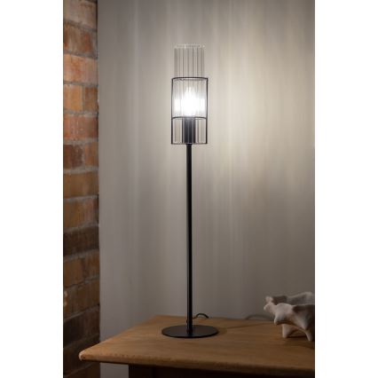 Markslöjd 108556 - Stona lampa TUBO 1xE14/40W/230V 65 cm crna/prozirna