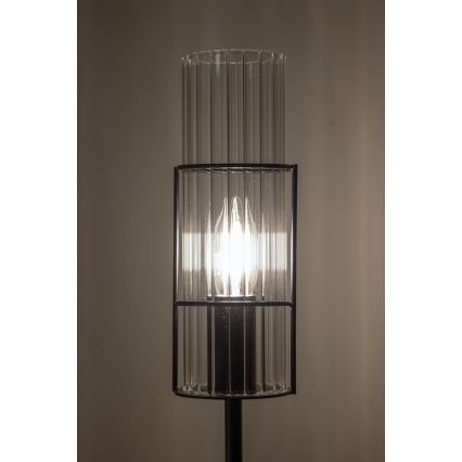 Markslöjd 108556 - Stona lampa TUBO 1xE14/40W/230V 65 cm crna/prozirna