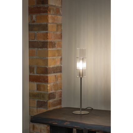 Markslöjd 108557 - Stona lampa TUBO 1xE14/40W/230V 50 cm sjajni hrom/proziran