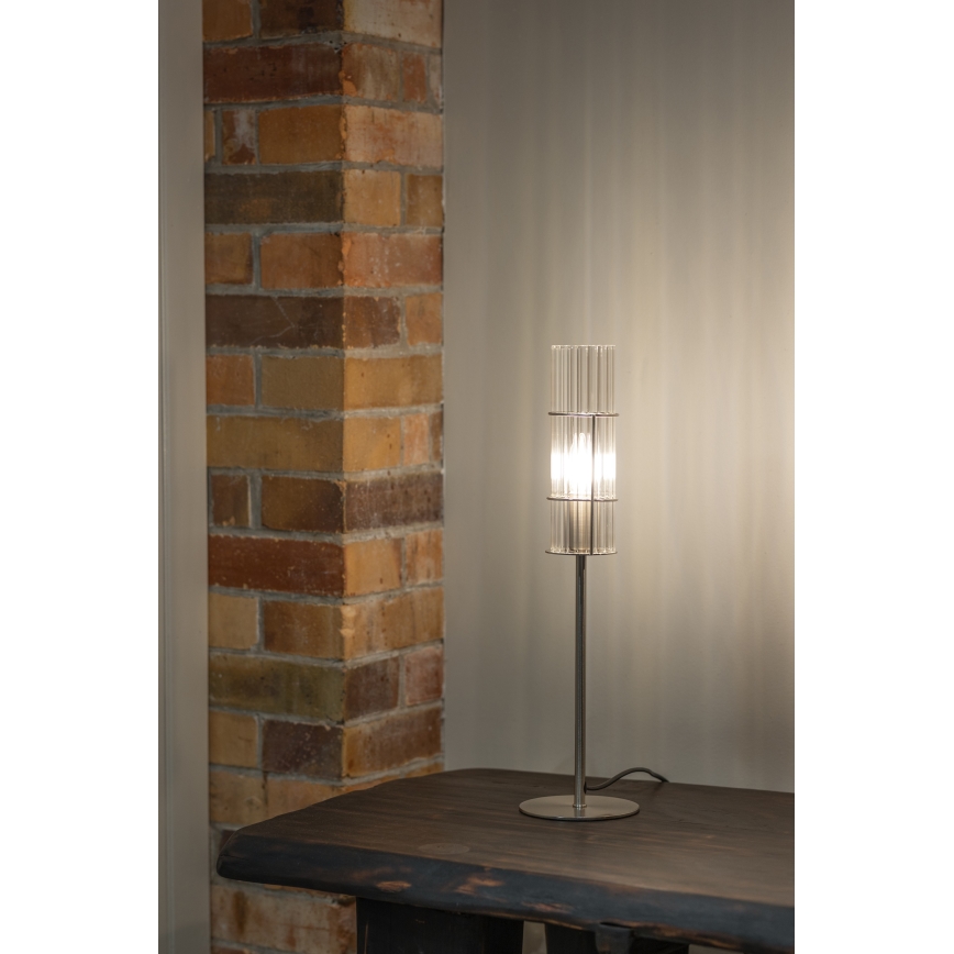 Markslöjd 108557 - Stona lampa TUBO 1xE14/40W/230V 50 cm sjajni hrom/proziran