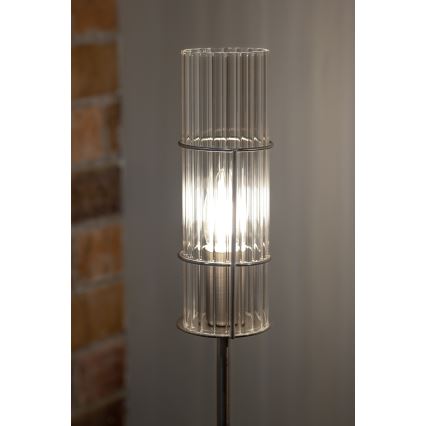 Markslöjd 108557 - Stona lampa TUBO 1xE14/40W/230V 50 cm sjajni hrom/proziran