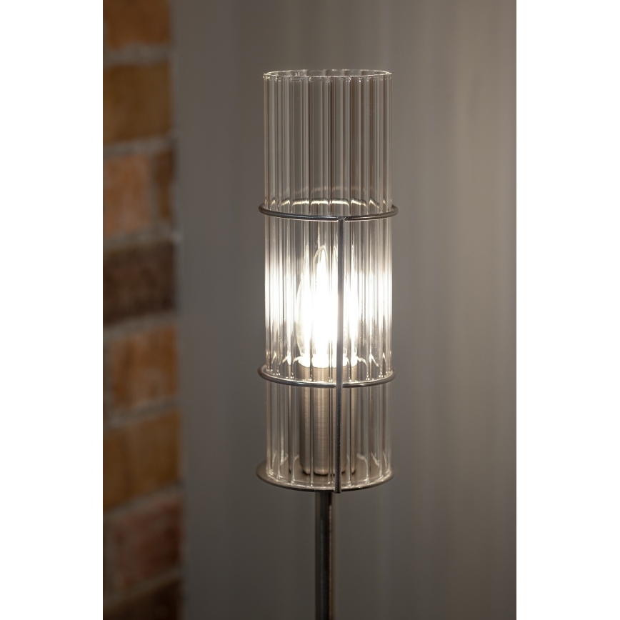 Markslöjd 108557 - Stona lampa TUBO 1xE14/40W/230V 50 cm sjajni hrom/proziran