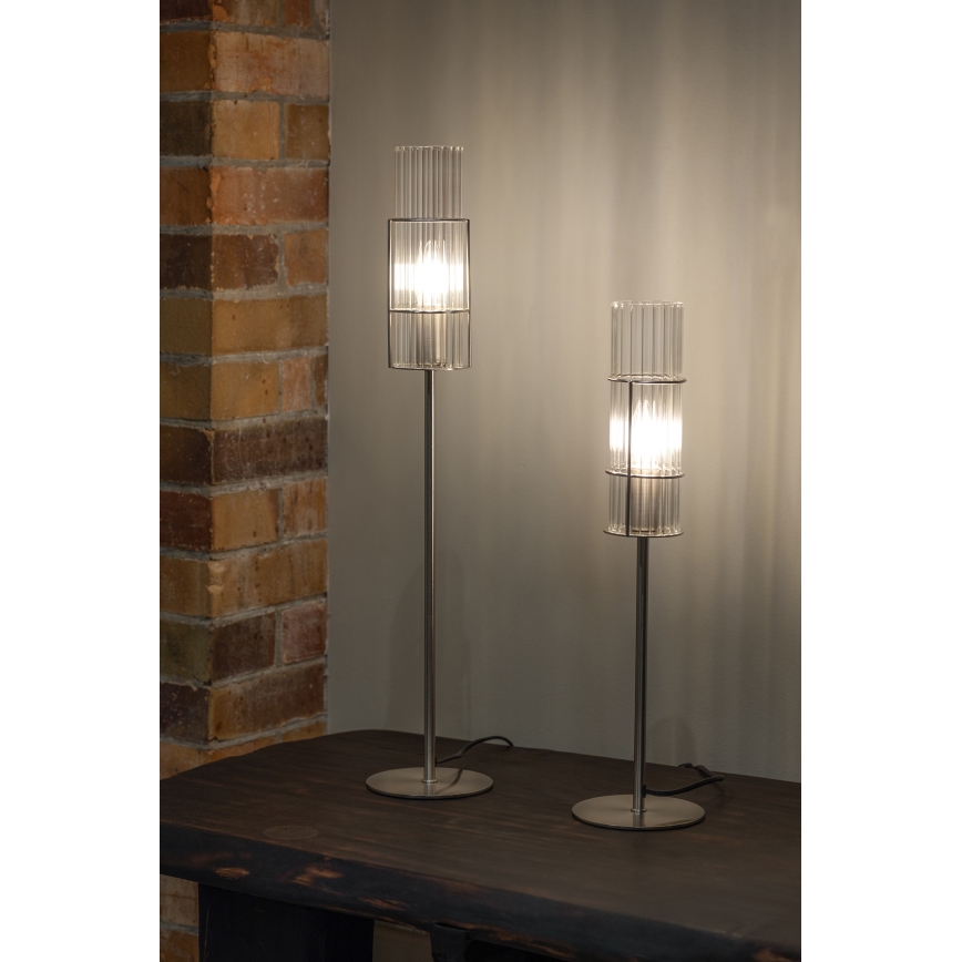 Markslöjd 108557 - Stona lampa TUBO 1xE14/40W/230V 50 cm sjajni hrom/proziran