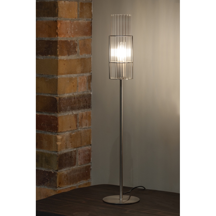 Markslöjd 108558 - Stona lampa TUBO 1xE14/40W/230V 65 cm sjajni hrom/prozirno