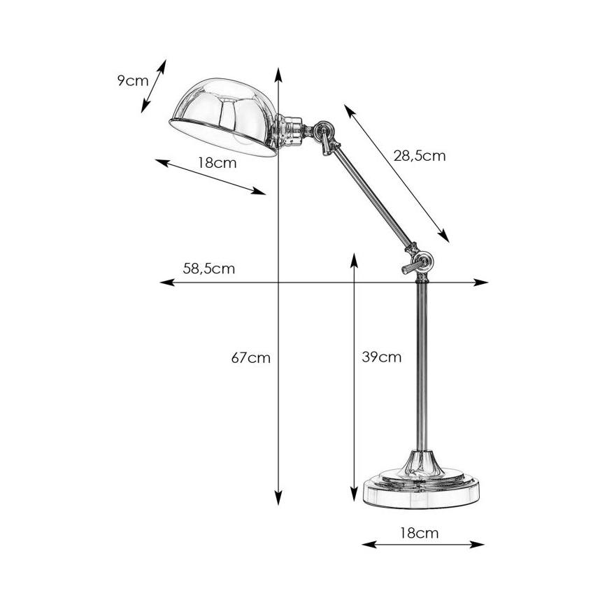 Markslöjd 108583 - Stona lampa PORTLAND 1xE27/40W/230V sijajni hrom