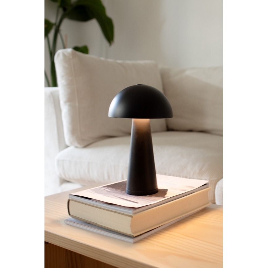 Markslöjd 108655 - LED prigušiva punjiva lampa FUNGI LED/1,5W/5V IP44 crna
