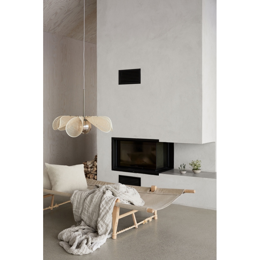 Markslöjd 108659 - Luster na sajli STYRKA 1xE27/40W/230V prečnik 63 cm bež