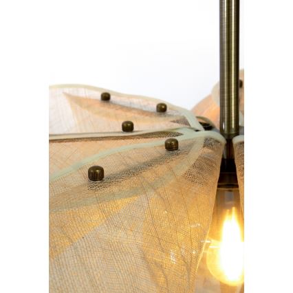 Markslöjd 108661 - Luster na sajli STYRKA 1xE27/40W/230V prečnik 75 cm bež