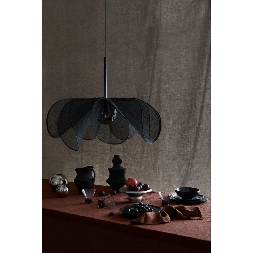 Markslöjd 108662 - Luster na sajli STYRKA 1xE27/40W/230V Ø 75 cm crna