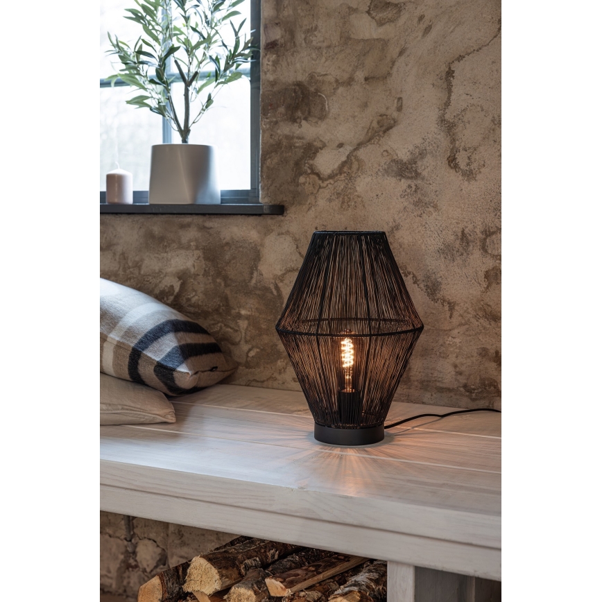 Markslöjd 108666 - Stona lampa CASA 1xE27/40W/230V crna