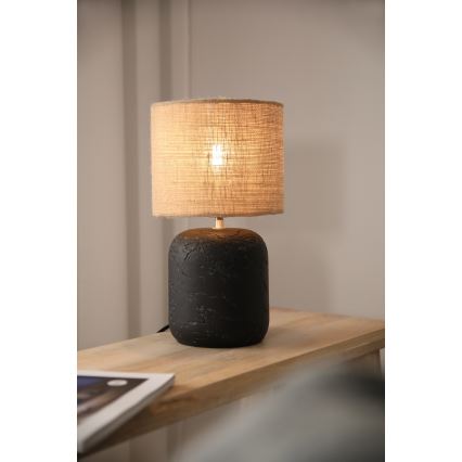 Markslöjd 108683 - Stona lampa MONTAGNA 1xE14/40W/230V 32 cm bež/crna