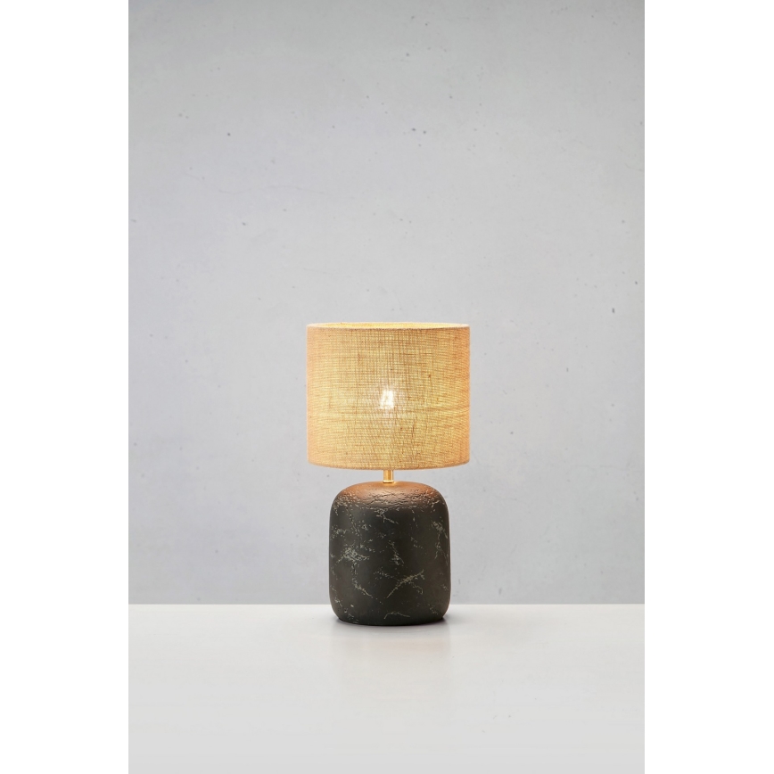 Markslöjd 108683 - Stona lampa MONTAGNA 1xE14/40W/230V 32 cm bež/crna