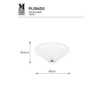 Markslöjd 108701 - Plafonsko svetlo PLISADO 3xE14/40W/230V prečnik 42 cm belo