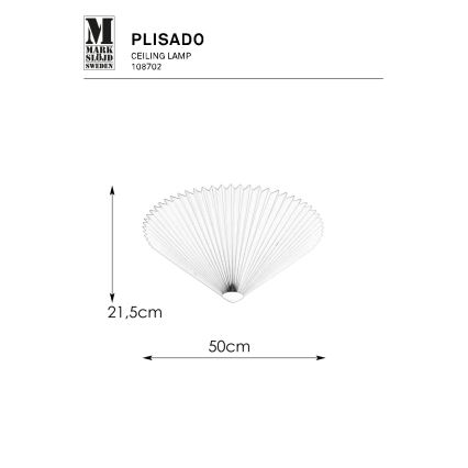 Markslöjd 108702 - Plafonsko svetlo PLISADO 3xE14/40W/230V Ø 50 cm belo