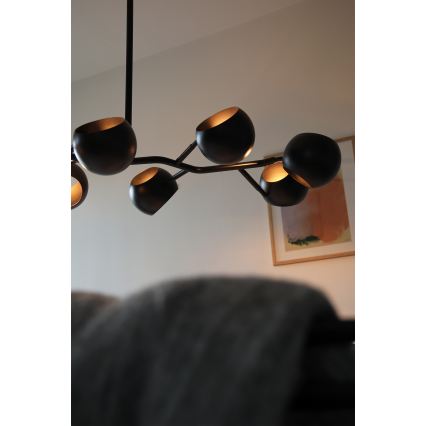 Markslöjd 108852 - Luster na šipci EDGAR 8xE14/40W/230V crna