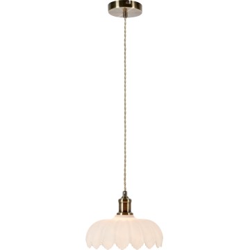 Markslöjd 108857 - Luster na sajli KURAGE 1xE27/40W/230V mesing/bela