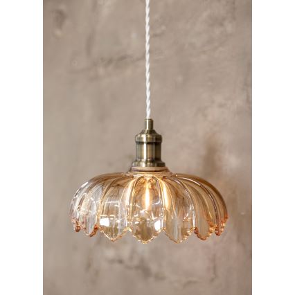 Markslöjd 108858 - Luster na sajli KURAGE 1xE27/40W/230V mesing/dimljeno bež