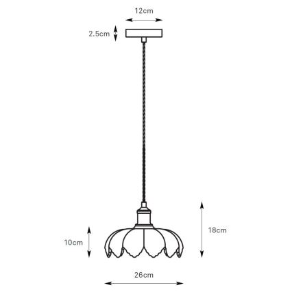 Markslöjd 108858 - Luster na sajli KURAGE 1xE27/40W/230V mesing/dimljeno bež