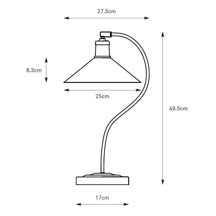 Markslöjd 108863 - Stona lampa VELA 1xE27/40W/230V mesing/bela