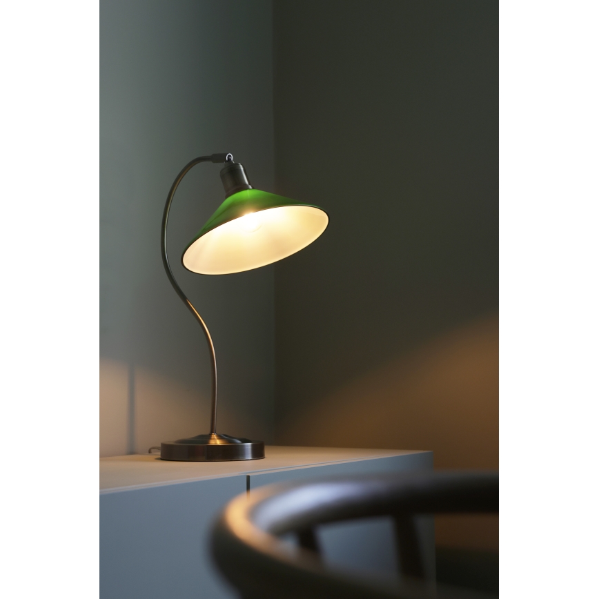 Markslöjd 108864 - Stona lampa VELA 1xE27/40W/230V mesing/zelena