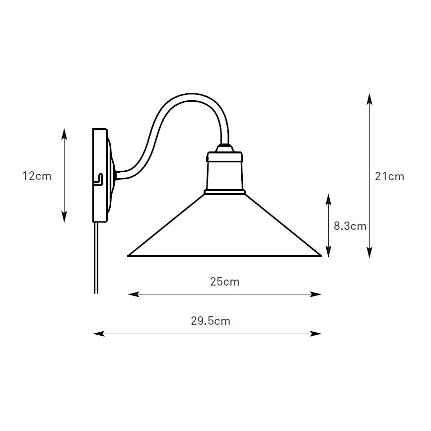 Markslöjd 108865 - Zidna lampa VELA 1xE27/40W/230V mesing/bela
