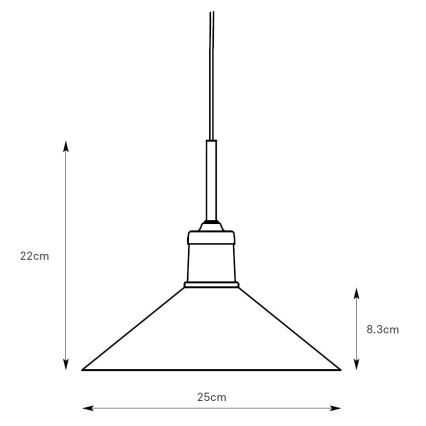 Markslöjd 108868 - Luster VELA na sajli 1xE27/40W/230V mesing/zelena