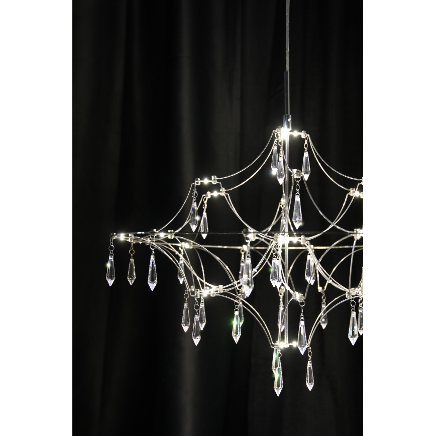 Markslöjd 108869 - LED prigušiva kristalni luster na sajli EFESOS LED/14W/230V prečnik 60 cm