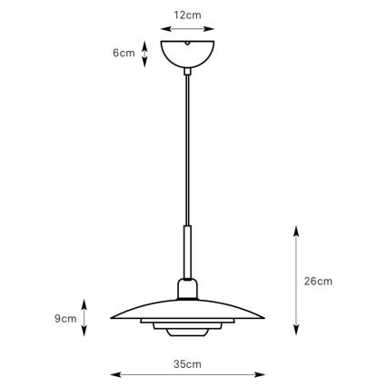 Markslöjd 108875 - Luster na sajli PINY 1xE27/60W/230V prečnik 35 cm bež