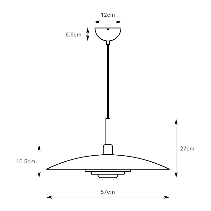 Markslöjd 108877 - Luster na sajli PINY 1xE27/60W/230V prečnik 57 cm bež
