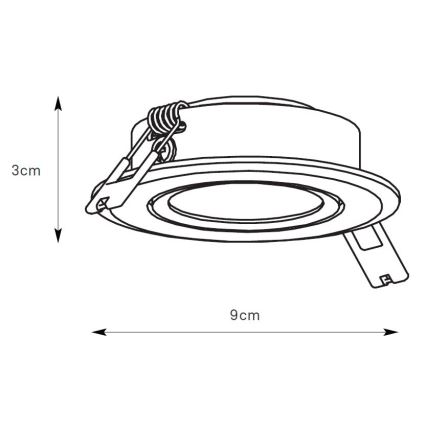 Markslöjd 108885 - LED prigušiva kupatilska ugradna plafonska svetiljka PLUTO LED/4,9W/230V CRI 90 IP44 bela